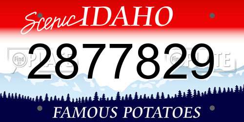 2877829 Idaho License Plate