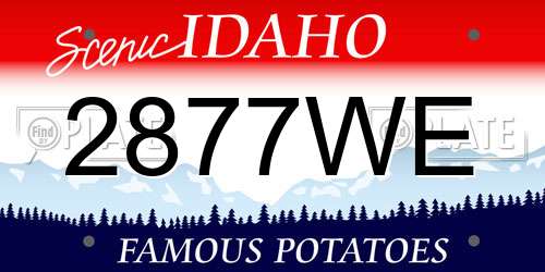 2877WE Idaho License Plate