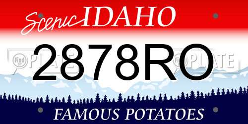 2878RO Idaho License Plate