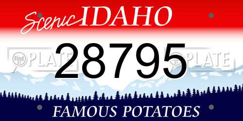 28795 Idaho License Plate