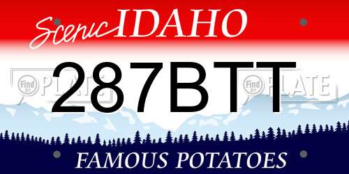 287BTT Idaho License Plate