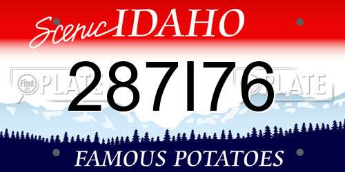 287I76 Idaho License Plate