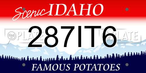 287IT6 Idaho License Plate