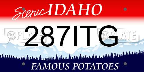287ITG Idaho License Plate
