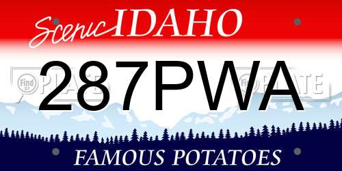 287PWA Idaho License Plate