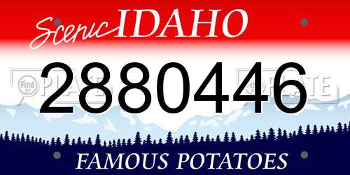 2880446 Idaho License Plate