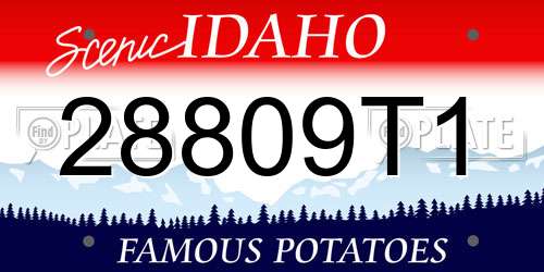 28809T1 Idaho License Plate