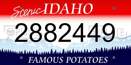 2882449 Idaho License Plate