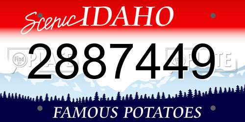2887449 Idaho License Plate
