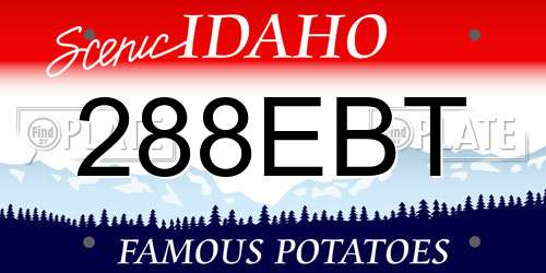 288EBT Idaho License Plate