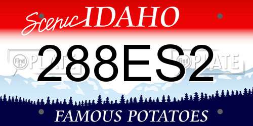 288ES2 Idaho License Plate