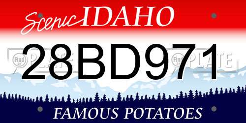 28BD971 Idaho License Plate