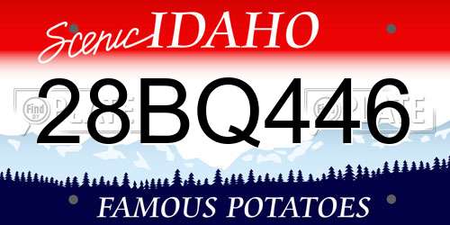 28BQ446 Idaho License Plate