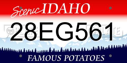 28EG561 Idaho License Plate