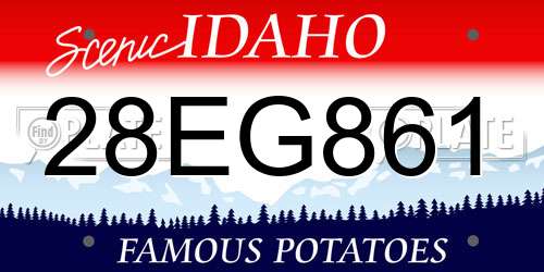 28EG861 Idaho License Plate