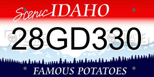 28GD330 Idaho License Plate