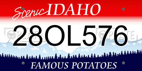 28OL576 Idaho License Plate