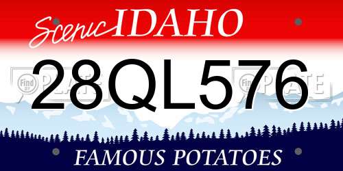 28QL576 Idaho License Plate