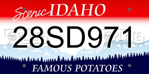 28SD971 Idaho License Plate