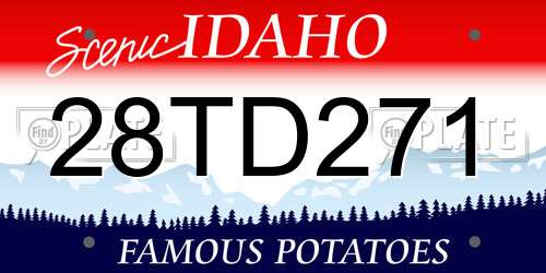 28TD271 Idaho License Plate