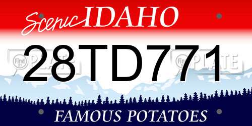 28TD771 Idaho License Plate