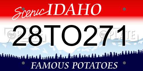 28TO271 Idaho License Plate