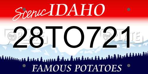 28TO721 Idaho License Plate
