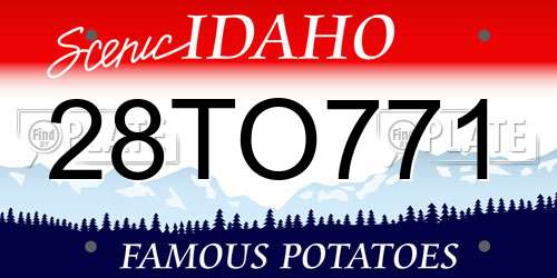 28TO771 Idaho License Plate