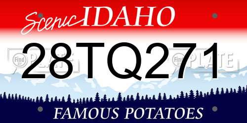 28TQ271 Idaho License Plate