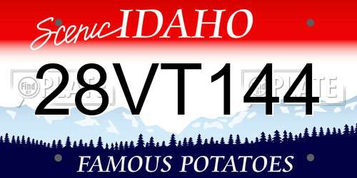 28VT144 Idaho License Plate