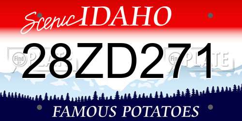 28ZD271 Idaho License Plate