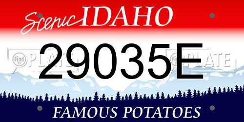 29035E Idaho License Plate