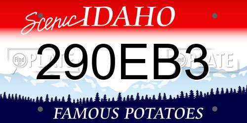290EB3 Idaho License Plate