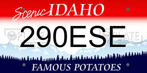 290ESE Idaho License Plate