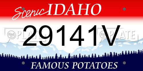 29141V Idaho License Plate