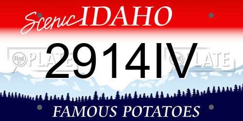 2914IV Idaho License Plate