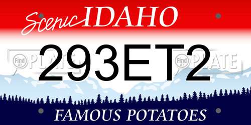 293ET2 Idaho License Plate