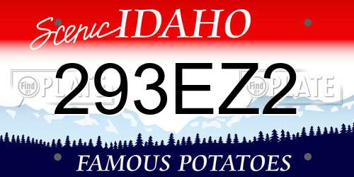 293EZ2 Idaho License Plate