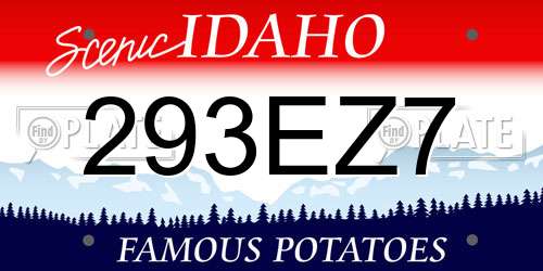 293EZ7 Idaho License Plate
