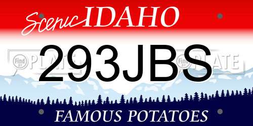 293JBS Idaho License Plate