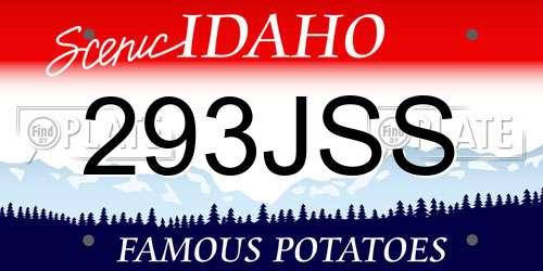 293JSS Idaho License Plate