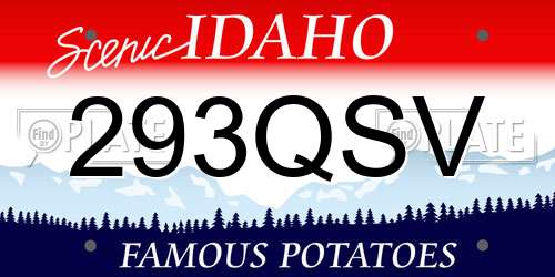 293QSV Idaho License Plate