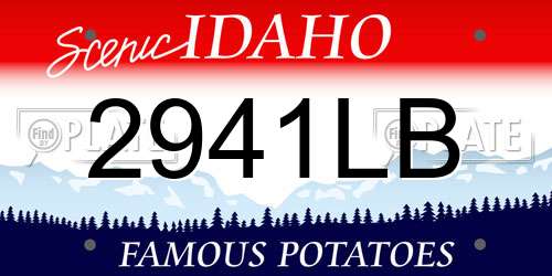 2941LB Idaho License Plate