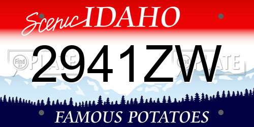 2941ZW Idaho License Plate