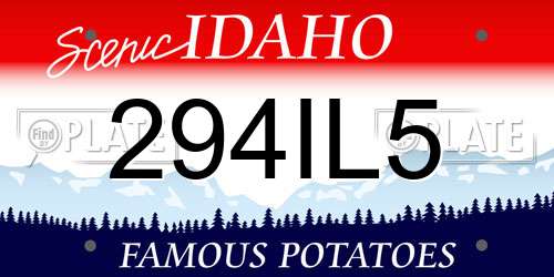 294IL5 Idaho License Plate
