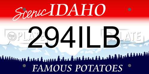 294ILB Idaho License Plate