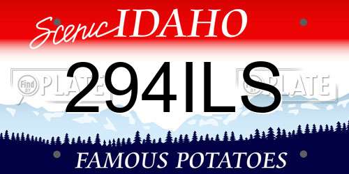 294ILS Idaho License Plate