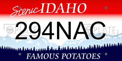 294NAC Idaho License Plate