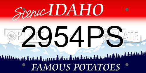 2954PS Idaho License Plate