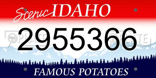 2955366 Idaho License Plate